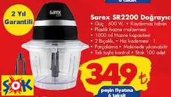 SAREX SR2200 DOĞRAYICI SAREX SR2200 DOĞRAYICI